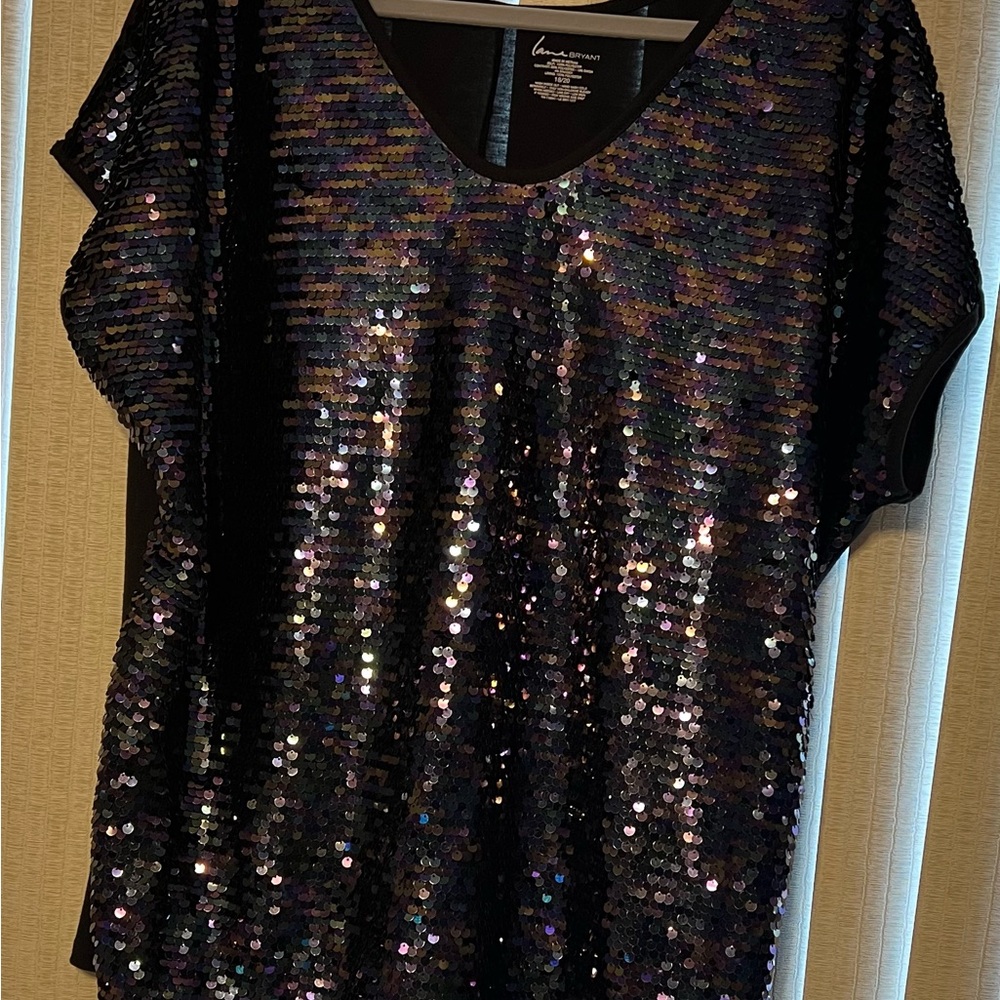 Lane Bryant Multicolor Sequin Blouse, size 18/20